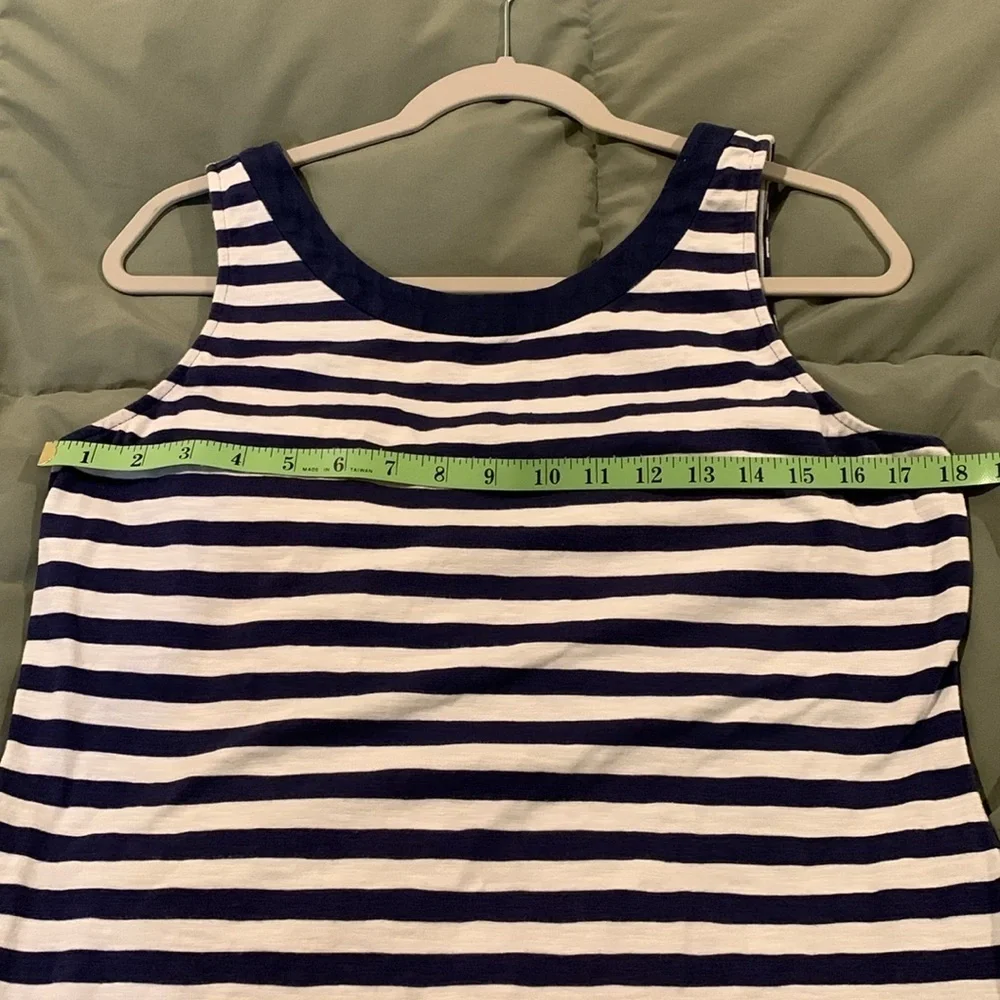 Tommy Bahama Womens Nautical Stripe Midi Dress.  Exposed Zipper/See measurements